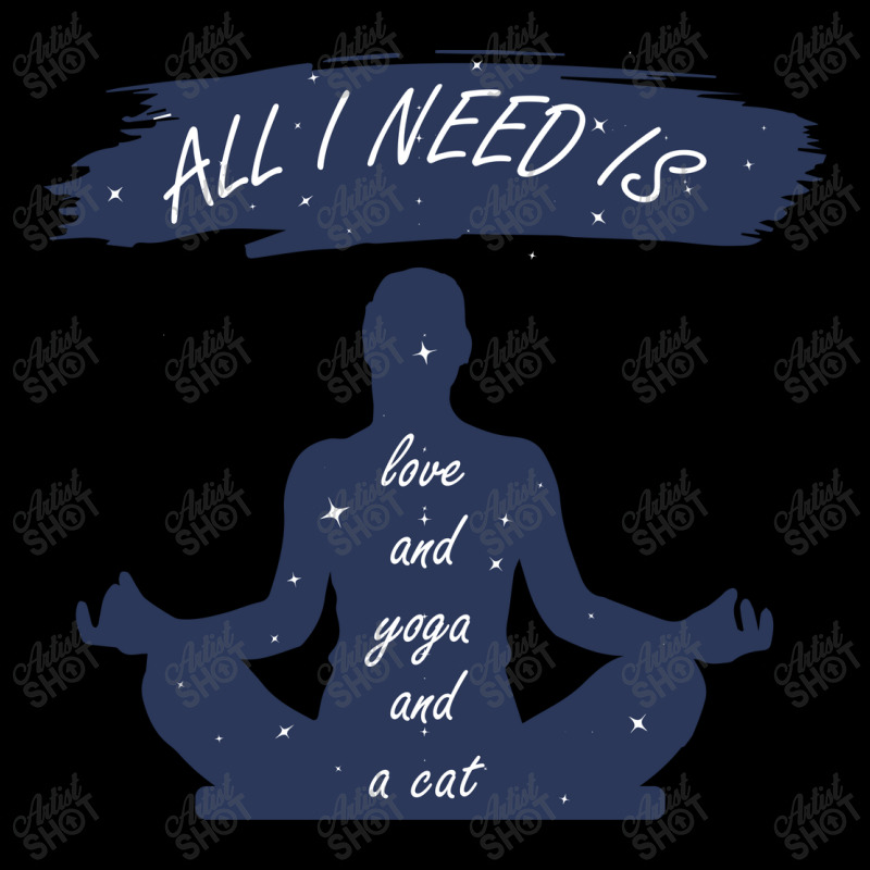 All I Need Is Love And Yoga And A Cat Fleece Short by claristore | Artistshot