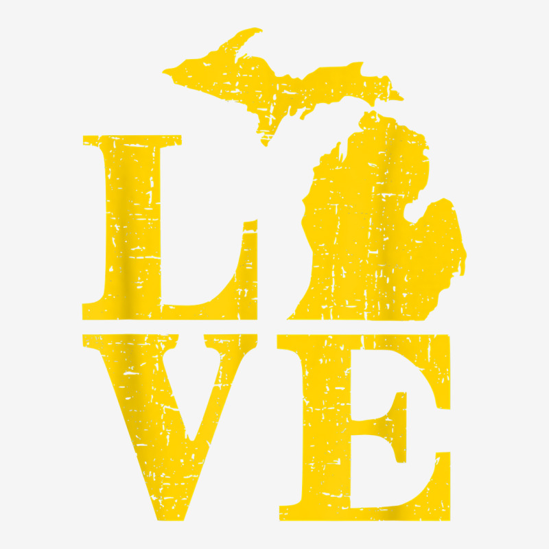 Love Michigan Vintage Mi Wolverine State Pride T Shirt Metal Print Horizontal | Artistshot