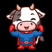 Cow Super Hero Cute Cartoon Adjustable Cap | Artistshot