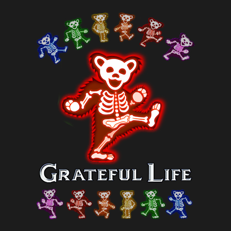 Grateful Life Dancing Skeleton Bear - Red Hoodie & Jogger Set | Artistshot