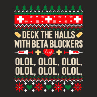 Deck The Halls With Beta Blockers Nurse Ugly Christmas Ladies Fitted T-shirt | Artistshot