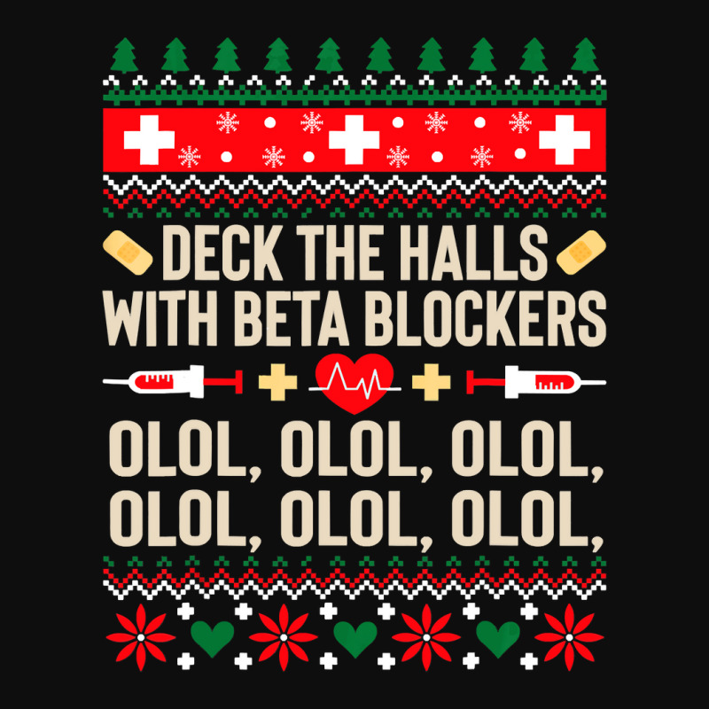 Deck The Halls With Beta Blockers Nurse Ugly Christmas Crop Top by Thanhhuong90 | Artistshot