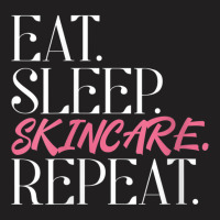 Womens Eat Sleep Skincare Repeat Skin Esthetician Skincare V Neck T Sh T-shirt | Artistshot