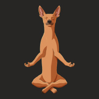 Meditate Miniature Pinscher Dog Ladies Fitted T-shirt | Artistshot