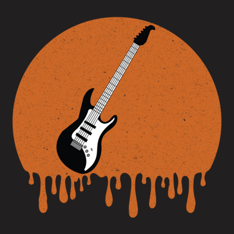 Retro Electric Guitar Dripping T-shirt | Artistshot