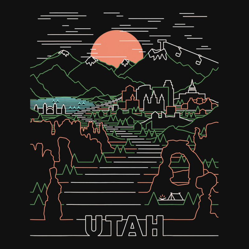 Utah Art  Salt Lake City Ut, Delicate Arch, Bryce, And Zion Crew Socks | Artistshot