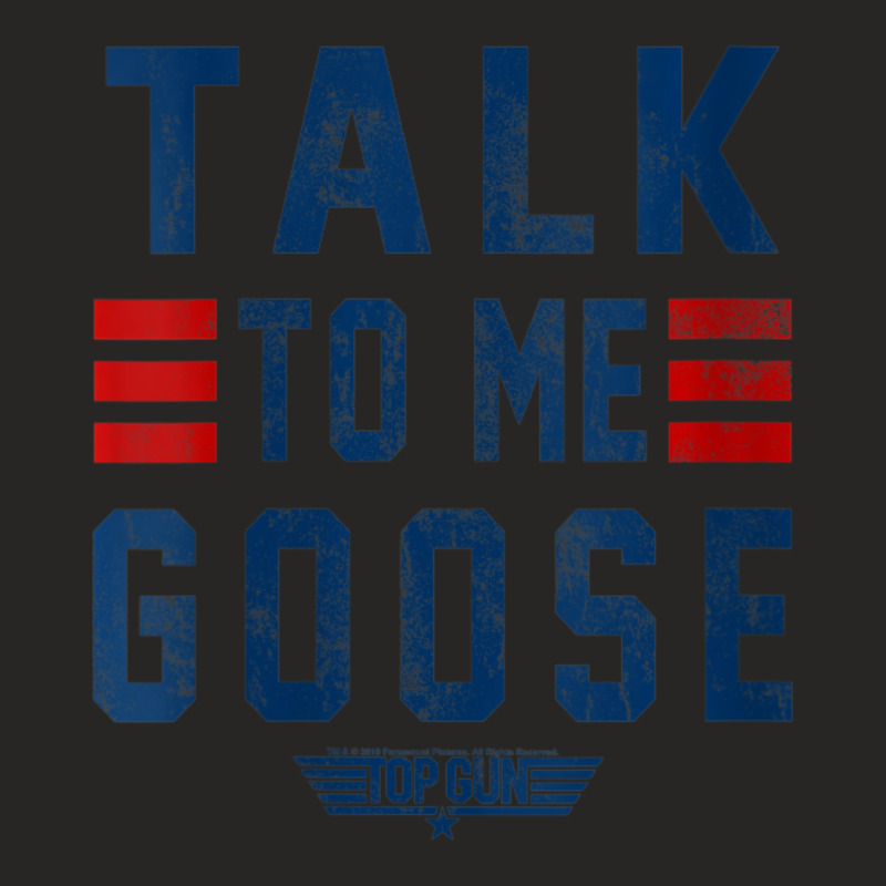 Womens Top Gun Talk To Me Goose Bold Text Stack V-neck Ladies Fitted T-Shirt by cm-arts | Artistshot