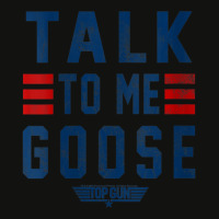 Womens Top Gun Talk To Me Goose Bold Text Stack V-neck Scorecard Crop Tee | Artistshot