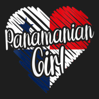 Womens Panama For Girl Panamanian Heart Flag For Women Panameña V Nec Classic T-shirt | Artistshot