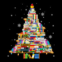 Christmas Library Tree Lights For Librarian And Book Lover Long Sleeve Kids Cap | Artistshot