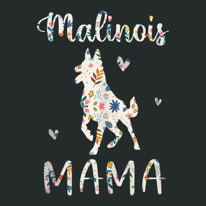 Malinois Mama Floral Dog Mom Love Tank Top Women's Triblend Scoop T-shirt by cm-arts | Artistshot