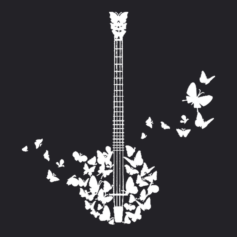 Banjo Instrument T  Shirt A Banjo Instrument With Beautiful Butterflie Youth Tee by delmer | Artistshot