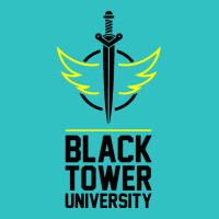 Black Tower University Ladies Fitted T-shirt | Artistshot