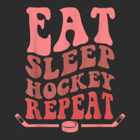 Eat Sleep Hockey Repeat Wavy Stacked Funny Ice Hockey T Shirt Exclusive T-shirt | Artistshot