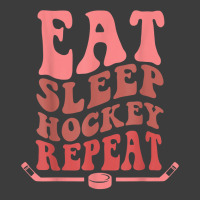 Eat Sleep Hockey Repeat Wavy Stacked Funny Ice Hockey T Shirt Men's Polo Shirt | Artistshot