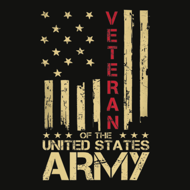 Patriotic U.s Army Veteran Red Line American Flag Vintage Scorecard Crop Tee by cm-arts | Artistshot