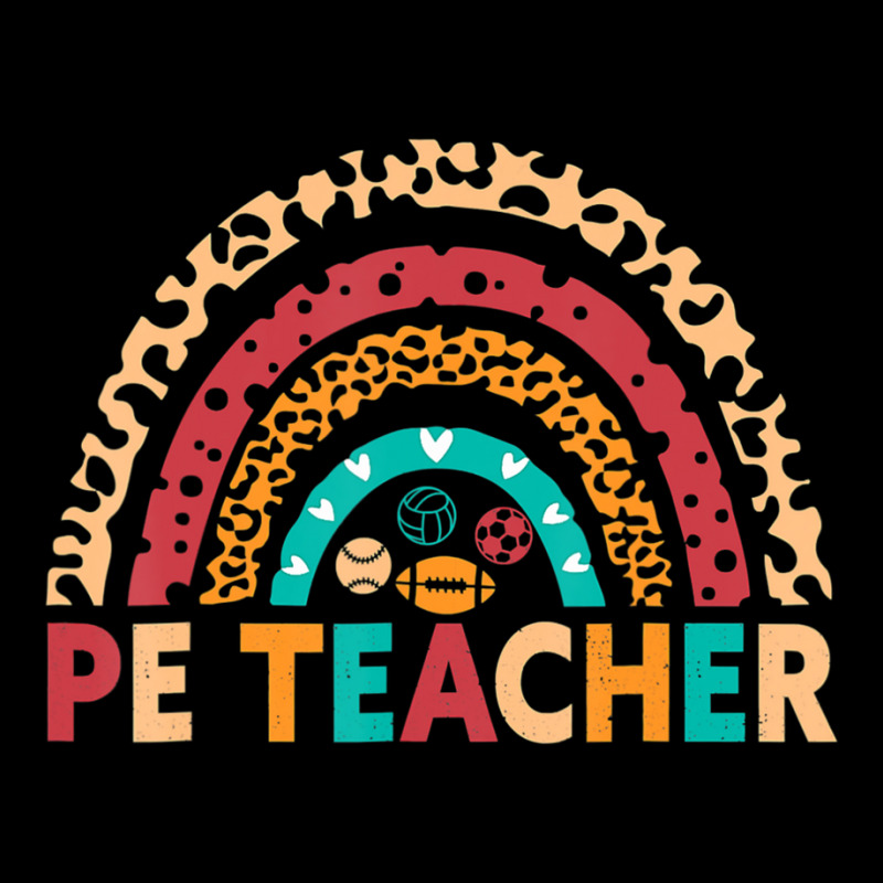 Pe Teacher Vintage Rainbow Physical Education Teacher Women's V-Neck T-Shirt by cm-arts | Artistshot