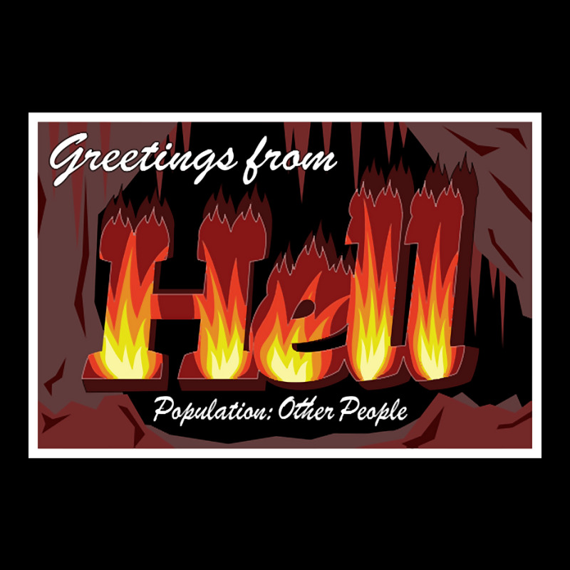 Hell Is Other People - Greetings From Hell Fleece Short by guppiessetting | Artistshot