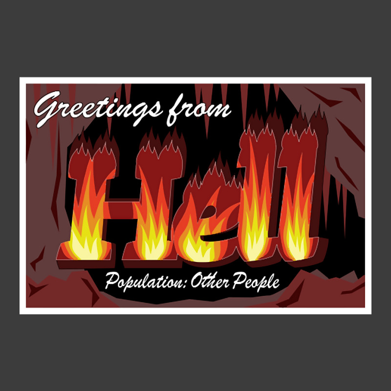 Hell Is Other People - Greetings From Hell Men's Polo Shirt by guppiessetting | Artistshot