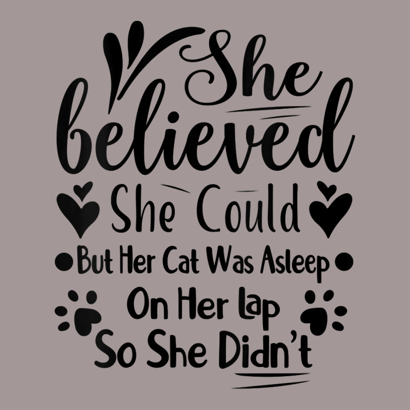 Womens She Believed She Could But Her Cat Was Asleep On Her Lap V Neck Vintage Short | Artistshot