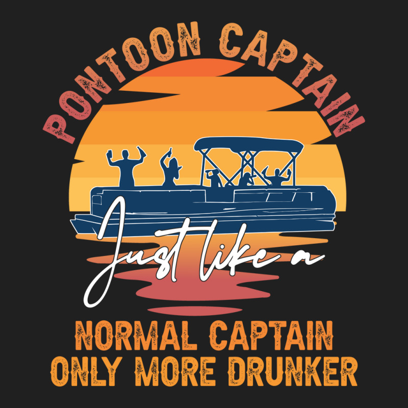 Funny Pontoon Captain Boat Lake Boating Beer Gift For Dad Drawstring Bags | Artistshot