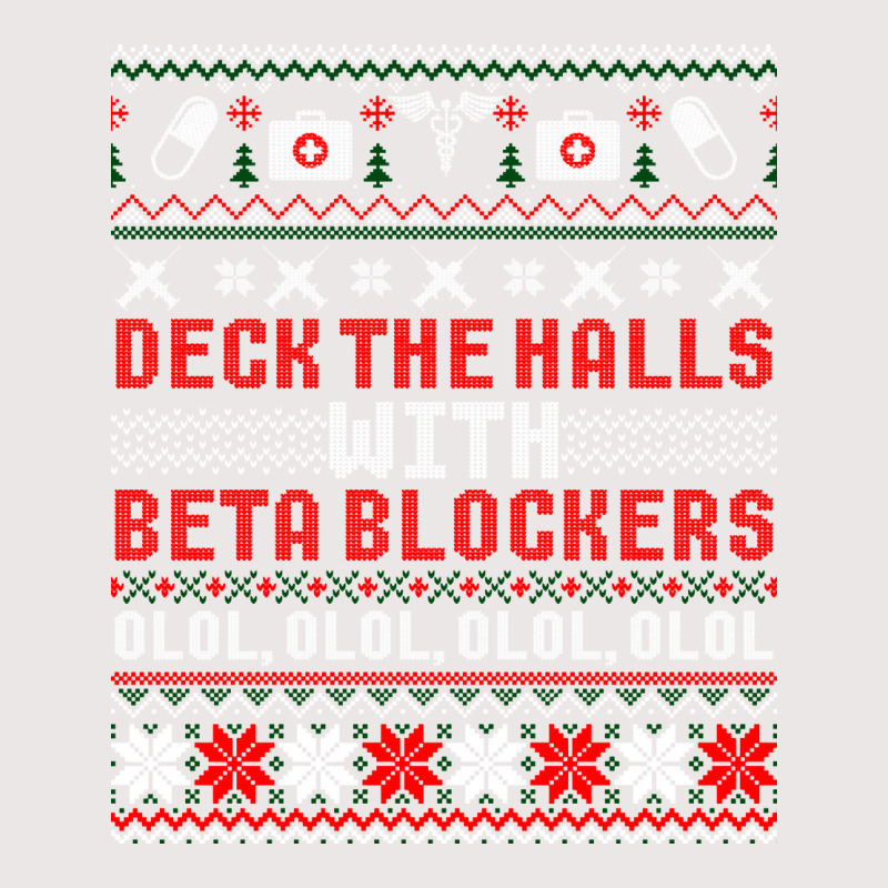 Deck The Halls Beta Blockers Nurse Christmas Ugly Sweater Long Sleeve Pocket T-Shirt by cm-arts | Artistshot