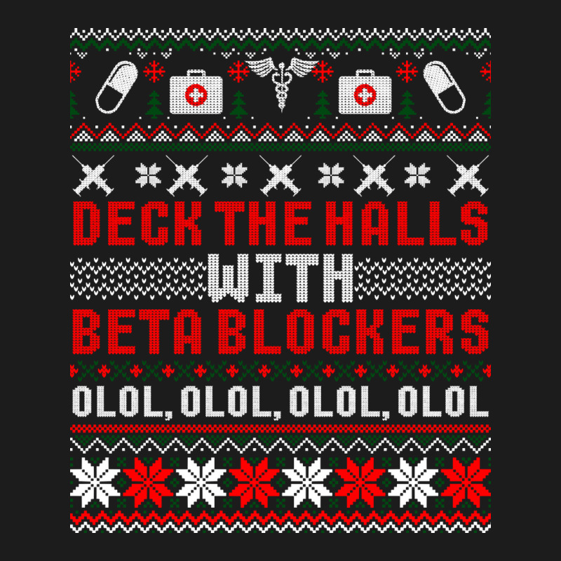 Deck The Halls Beta Blockers Nurse Christmas Ugly Sweater Long Sleeve Hoodie & Jogger set by cm-arts | Artistshot