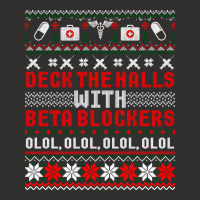 Deck The Halls Beta Blockers Nurse Christmas Ugly Sweater Long Sleeve Champion Hoodie | Artistshot