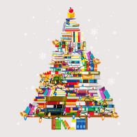 Christmas Library Tree Lights For Librarian And Book Lover Long Sleeve Pocket T-shirt | Artistshot