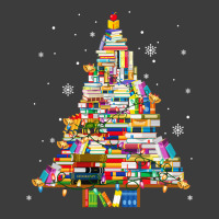 Christmas Library Tree Lights For Librarian And Book Lover Long Sleeve Men's Polo Shirt | Artistshot