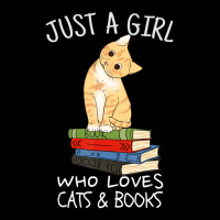 Just A Girl Who Loves Books And Cats Reading Adjustable Cap | Artistshot