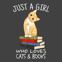 Just A Girl Who Loves Books And Cats Reading Vintage T-shirt | Artistshot