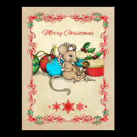 Love, Joy, Pie! Merry Christmas! Cute Mouse Illustration Adjustable Cap | Artistshot