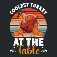 Thanksgiving Turkey Coolest Turkey At The Table Funny Cool Family Crewneck Sweatshirt | Artistshot