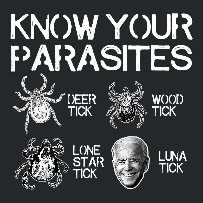 Know Your Parasites Tick Biden On Back Classic Crewneck Sweatshirt by cm-arts | Artistshot