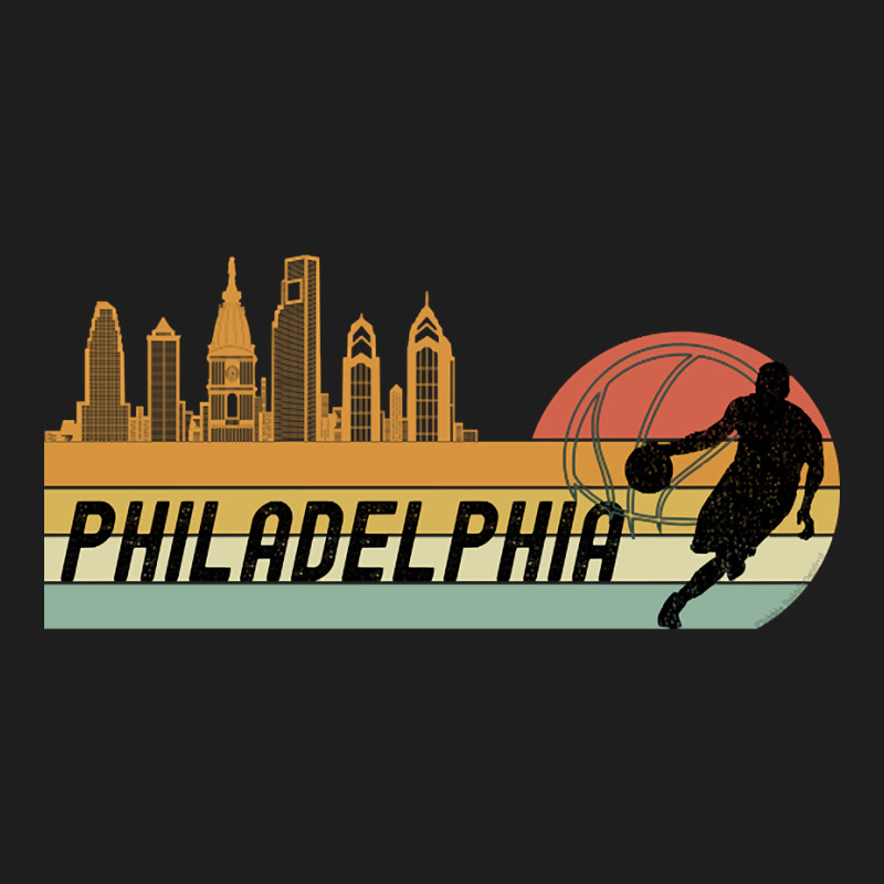 Basketball Fans Philadelphia Cityscape Classic T-shirt by Kuwannin528 | Artistshot