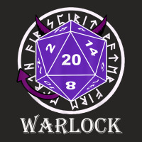 D20 Dice Warlock Rpg Class Tabletop Roleplaying Gift T Shirt Ladies Fitted T-shirt | Artistshot