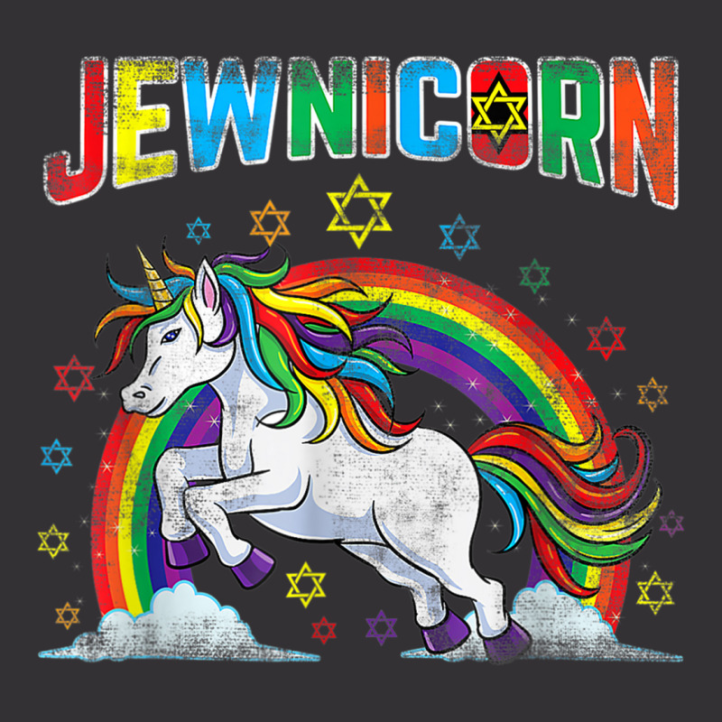 Jewnicorn Jewish Unicorn Hanukkah Chanukah Vintage Hoodie | Artistshot