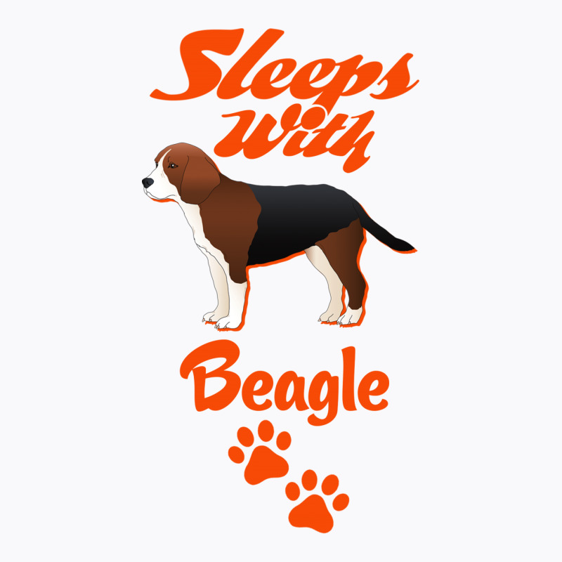 Sleeps With Beagle T-shirt | Artistshot