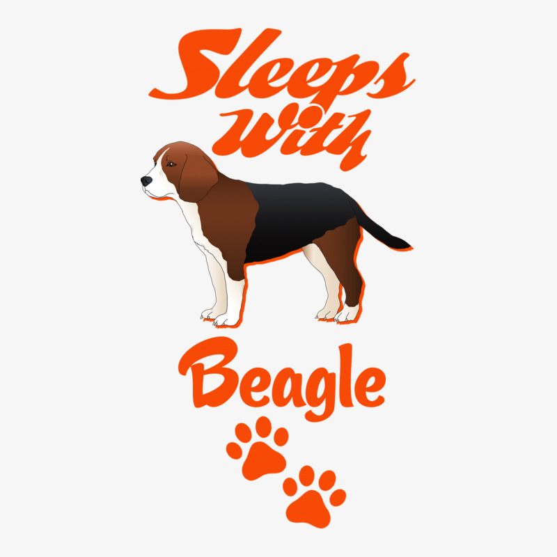 Sleeps With Beagle Ladies Fitted T-Shirt by tshiart | Artistshot