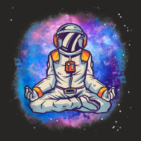 Yoga Meditating Astronaut In The Galaxy Lotus Meditation Tank Top Ladies Fitted T-shirt | Artistshot