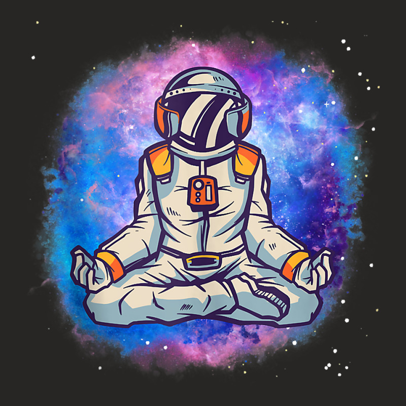 Yoga Meditating Astronaut In The Galaxy Lotus Meditation Tank Top Ladies Fitted T-Shirt by cm-arts | Artistshot