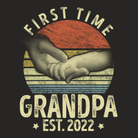 First Time Gerandpa Est. 2022 Funny New Dad Papa Ladies Fitted T-shirt | Artistshot