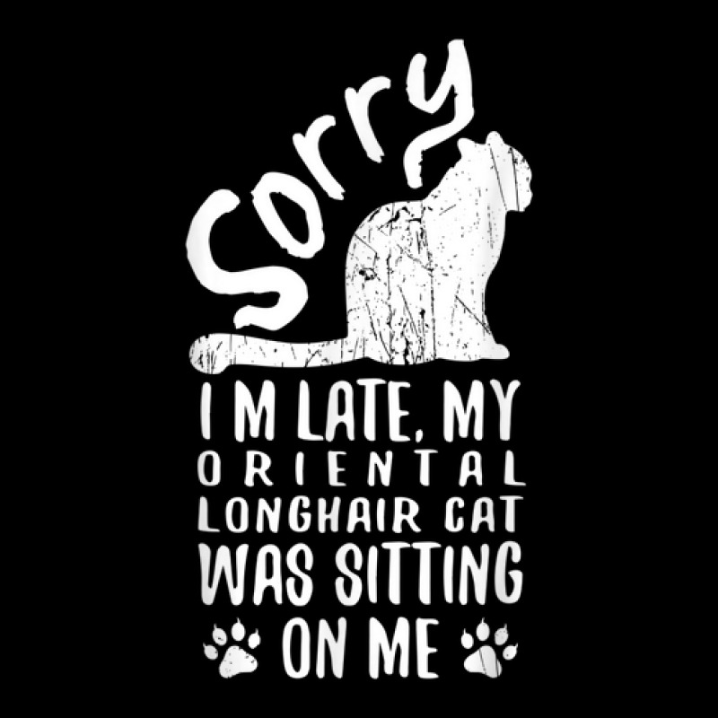 I'm Late My Oriental Longhair Cat Was Sitting On Me Funny Adjustable Cap | Artistshot