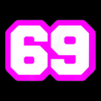 Purple Number Sixty Nine 69 Magenta Sport Font Adjustable Cap | Artistshot