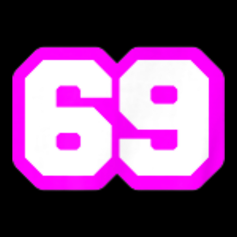 Purple Number Sixty Nine 69 Magenta Sport Font Adjustable Cap by Clinical | Artistshot