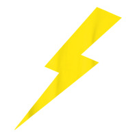 Lightning Bolt Yellow Print T Shirt V-neck Tee | Artistshot