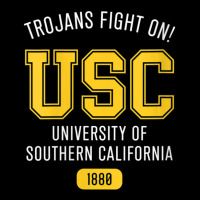 Usc Womens Block Stack Trojans Fight On! 1880 White Gold V-neck Pocket T-shirt | Artistshot