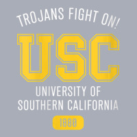 Usc Womens Block Stack Trojans Fight On! 1880 White Gold V-neck Tank Dress | Artistshot