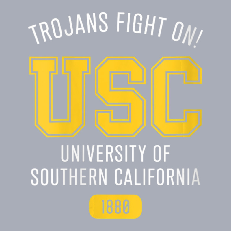 Usc Womens Block Stack Trojans Fight On! 1880 White Gold V-neck Tank Dress by Kandurip541 | Artistshot